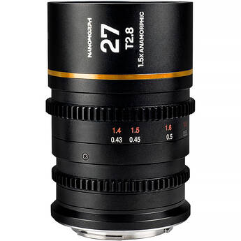 Venus Optics Laowa Nanomorph 27mm T2.8 1.5x S35 Anamorphic Lens (DJI DL, Amber Flare)