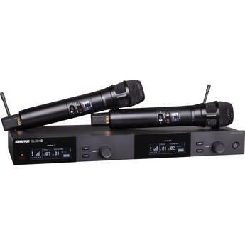 Shure SLXD24D/N8C Dual-Channel Digital Wireless Handheld Microphone System with Nexadyne 8/C Cardioid Capsules (H55: 514 to 558 MHz)