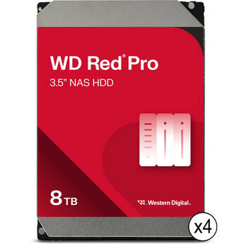 WD 8TB Red Pro 7200 rpm SATA III 3.5" Internal NAS HDD (4-Pack)