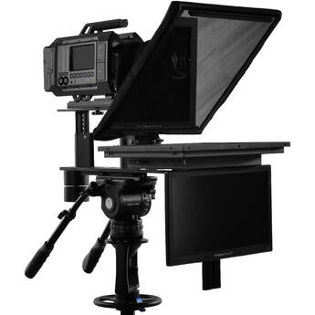 Prompter People Q-Gear Qpro 17" 1000 NIT HDMI 3G-SDI Teleprompter and 15.6" 3G-SDI HDMI RGB IPS Talent Monitor
