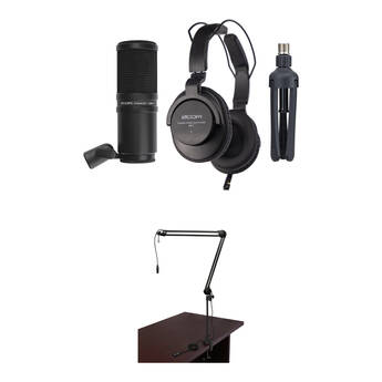 Zoom ZDM-1 Podcast Mic Kit with Mic Cable, Stand, and Boom Arm