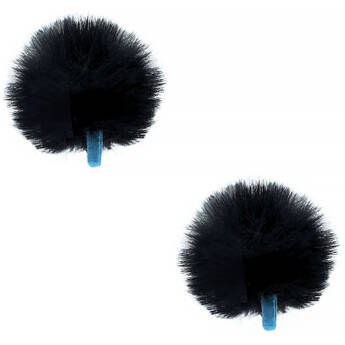 Radius Puffer Urchin Windshield for 0.07 to 0.15" Diameter Lavalier Microphones (Black, 2-Pack)