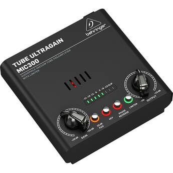 Behringer ULTRAGAIN MIC300 Desktop Vacuum Tube Preamplifier with Limiter
