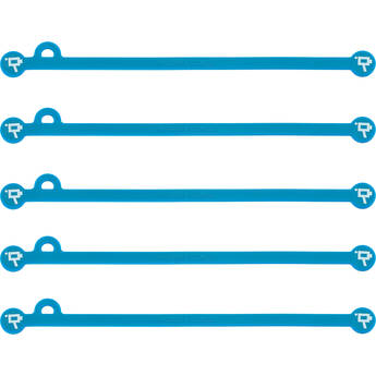 Wooden Camera Cine Mag Ties (5-Pack, Neon Blue, 6.8")