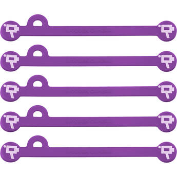 Wooden Camera Cine Mag Ties (5-Pack, Purple, 4.1")