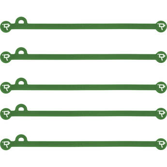 Wooden Camera Cine Mag Ties (5-Pack, Green, 6.8")