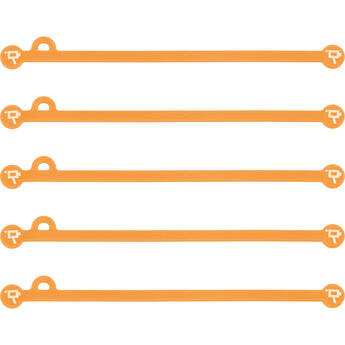 Wooden Camera Cine Mag Ties (5-Pack, Neon Orange, 6.8")