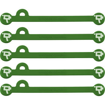 Wooden Camera Cine Mag Ties (5-Pack, Green, 4.1")