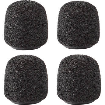 Shure Snap-Fit Foam Windscreen for Select Lavaliers (Black, 4-Pack)