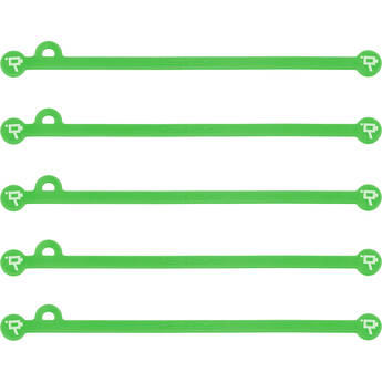 Wooden Camera Cine Mag Ties (5-Pack, Neon Green, 6.8")