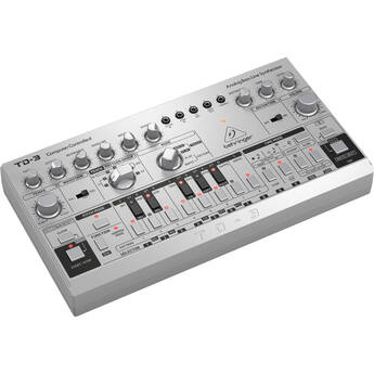 Behringer TD-3 Analog Bass Line Synthesizer with 16-Step Sequencer (Silver)