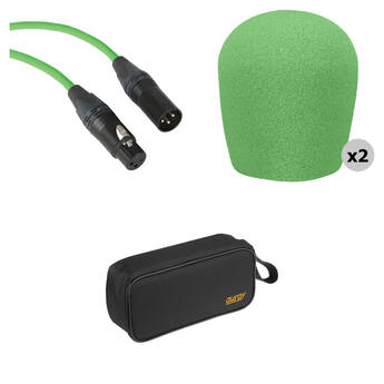 B&H Photo Video Performance Microphone Windscreen and XLR Cable ID Kit (Green)