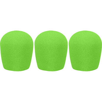 WindTech 900 Series Windscreens for 1-5/8" Diameter Microphones (3 Pack, Neon Green)