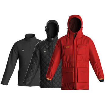 Haukland 7-in-1 Photography Jacket (Red, Men's Medium)