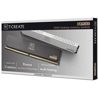 TEAMGROUP 48GB T-Create Expert DDR5 7200 MHz UDIMM Memory Kit (2 x 24GB, White)