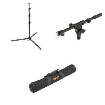 Auray Travelers Microphone Stand with Boom Arm and Carry Bag Kit