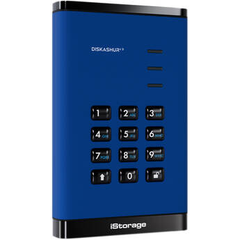 Istorage 1TB diskAshur3 USB 3.2 Gen 1 Encrypted Portable Hard Drive (Blue)