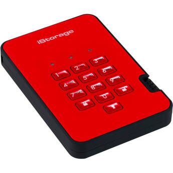 Istorage 1TB diskAshur3 USB 3.2 Gen 1 Encrypted Portable SSD (Red)