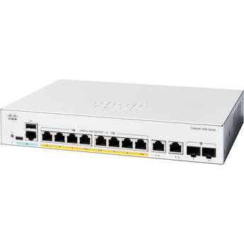 Cisco Catalyst C1200-8P-E-2G 8-Port Gigabit PoE+ Compliant Managed Network Switch (67W)