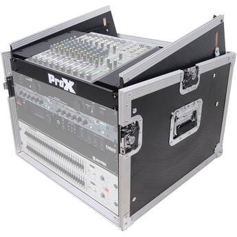 ProX 8U Rack x 10U Top Mixer DJ Combo Flight Case