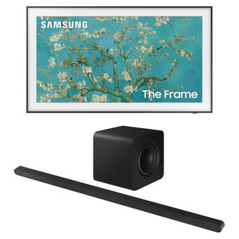 Samsung The Frame 32" Full HD HDR Smart QLED TV & HW-S800D 3.1.2-Channel Soundbar System Kit (Black/Black)