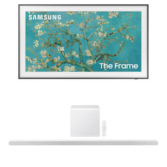 Samsung The Frame 32" Full HD HDR Smart QLED TV & HW-S801D 3.1.2-Channel Soundbar System Kit (Black/White)