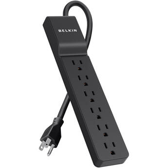 Belkin 6-Outlet Home/Office Surge Protector (4' Cord, Black)