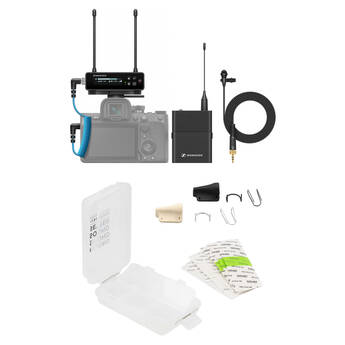 Sennheiser EW-DP ME 2 SET Camera-Mount Digital Wireless Omni Lavalier Mic System with Hiding Kit (Q1-6: 470 to 526 MHz)