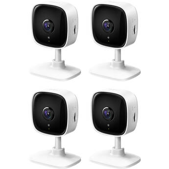 TP-Link Tapo C100 1080p Indoor Wi-Fi Security Camera with Night Vision (4-Pack)