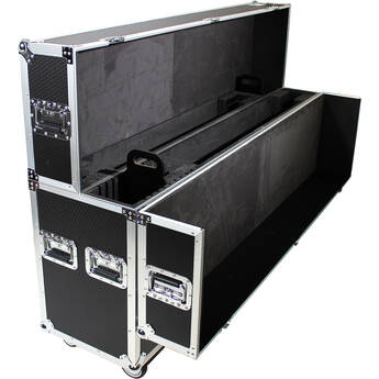 ProX ATA Flight Case with Casters for Two Flat-Panel Monitors (70 to 85")