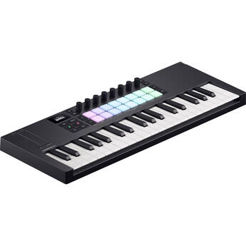 Novation Launchkey Mini 37 MK4 USB MIDI Keyboard Controller (Black, 37 Mini Keys)
