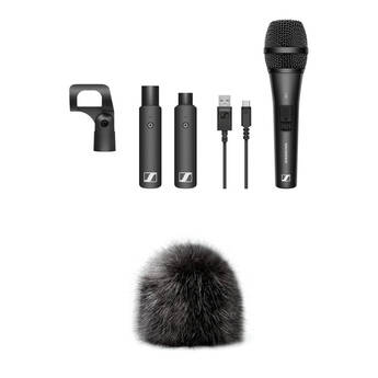 Sennheiser XSW-D VOCAL SET Digital Wireless Plug-On Microphone System with Handheld Mic & Long-Haired Windbubble (2.4 GHz)