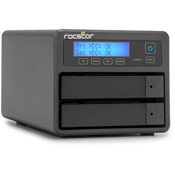Rocstor Rocpro U33 Desktop 44TB 2-Bay USB-C RAID Array (2 x 22TB HDDs)