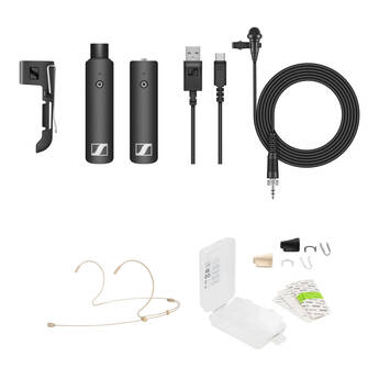 Sennheiser XSW-D LAVALIER SET Digital Wireless Lavalier and Beige Headset Microphone System with Hiding Kit (2.4 GHz)