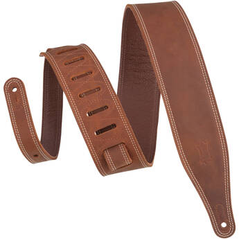 Levy's Like Butter Series Leather Guitar Strap (Double-Stitched Brown)