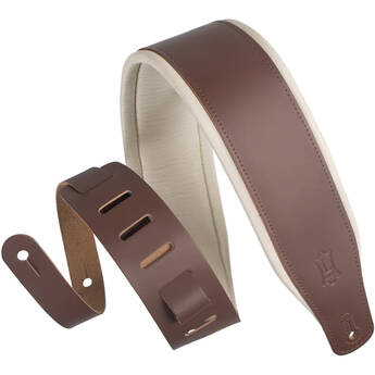 Levy's Amped Leather Series Guitar Strap (Brown)