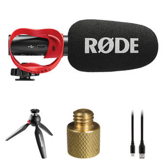 RODE VideoMic GO II-H Analog/USB Microphone Desktop Kit for Computers