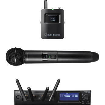 Audio-Technica ATW-1423 System 20 PRO 2-Person Digital Wireless Combo Microphone System with Handheld & Bodypack Transmitters (2.4 GHz)