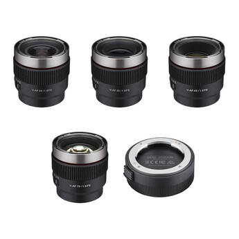 Rokinon Cine AF T1.9 Full-Frame 4-Lens 24/35/45/75mm Kit with Lens Station (Sony E)