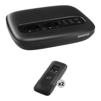 Shure MXW neXt 2 Wireless Conferencing System Kit with Two Omni Boundary Mics (1.9 GHz)