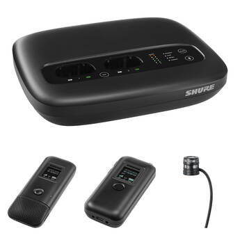 Shure MXW neXt 2 Wireless Conferencing System Kit with Cardioid Boundary and Lavalier Mics (1.9 GHz)