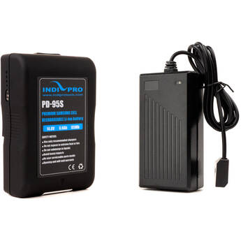 IndiPRO Tools 14.8V 95Wh Lithium-Ion Battery & Pro Charger Kit (V-Mount)