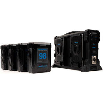IndiPRO Tools Micro-Series 98 4-Battery Kit with Quad Pro Charger (V-Mount)