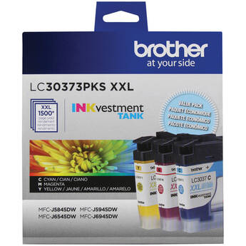 Brother LC3037 INKvestment Tank Super High-Yield Color Ink Set (3-Pack)