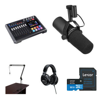TASCAM Mixcast Podcast Studio Kit with Shure SM7B Microphone