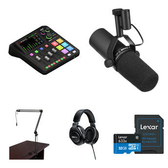 RODE RODECaster Duo Podcasting Kit with SM7B Mic, Broadcast Arm & Headphones
