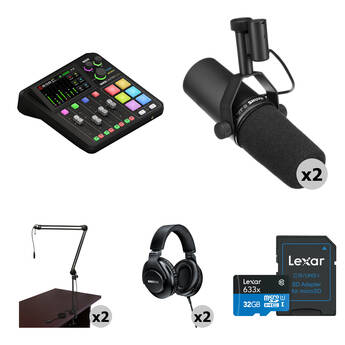 RODE RODECaster Duo 2-Person Podcasting Kit with SM7B Mics, Broadcast Arms & Headphones