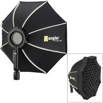 Angler FastBox 24" Octagonal Softbox Kit with Fabric Grid & Godox V1 Adapter
