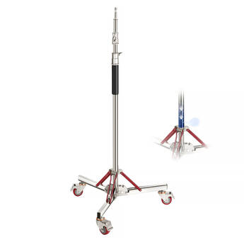 Neewer Stainless Steel Air-Cushioned Light Stand with Casters (10')