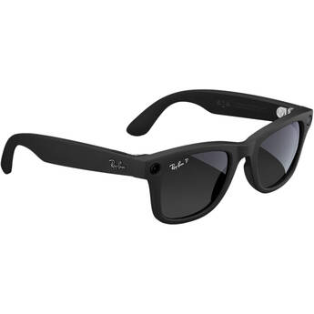 Meta Ray-Ban Wayfarer Glasses with Polarization (Matte Black, Large, Gen 1)